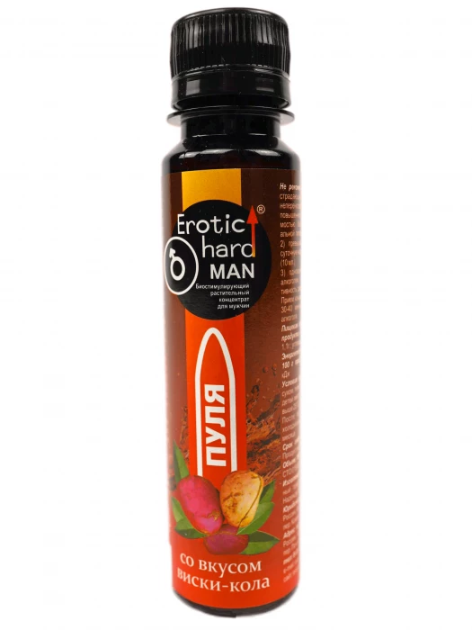 Биостимулирующий концентрат для мужчин Erotichard «Пуля» виски-кола