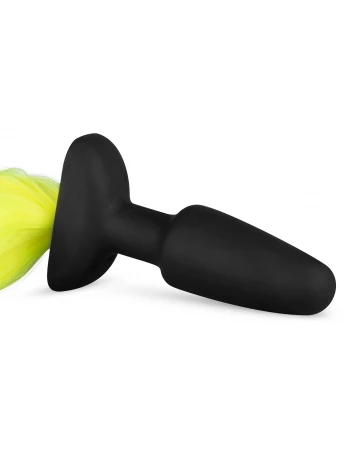 Анальная пробка с желтым хвостом EasyToys ET772YEL