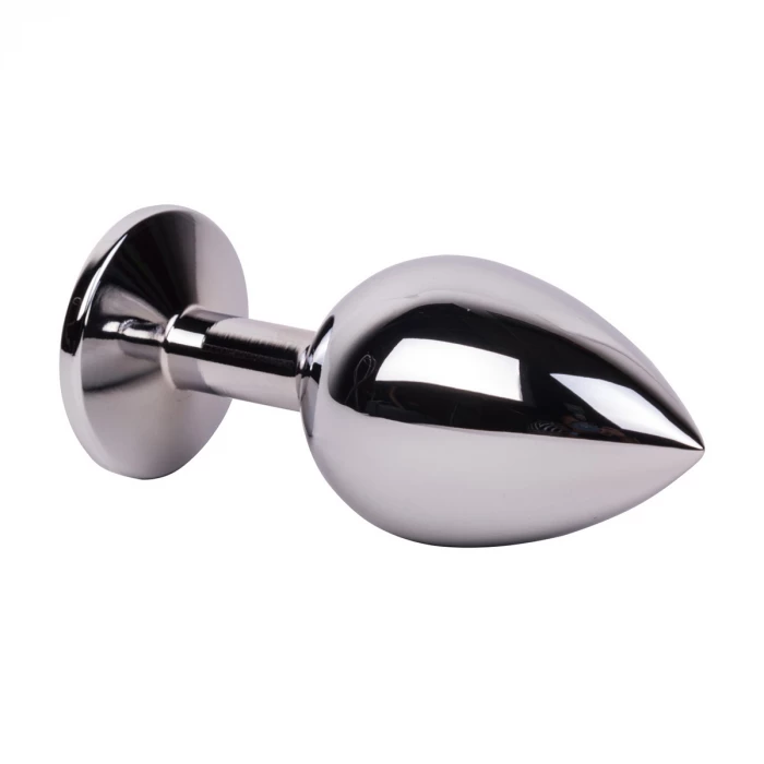 Анальная пробка из стали с оранжевым кристаллом JUICY ORANGE Erotic Fantasy EF-HM-018