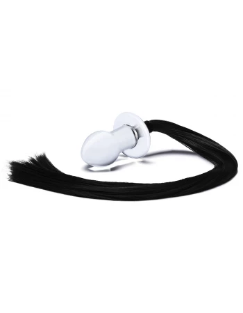 Анальная пробка стеклянная с хвостом Horse Tail GLAS-160 Анальная пробка стеклянная с хвостом Horse Tail GLAS-160