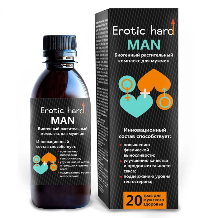 Биогенный концентрат для мужчин для усиления эрекции Erotic hard 250 мл