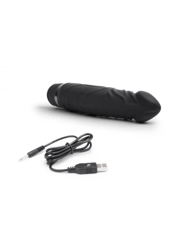 Вибратор массажер Girthy Realistic Vibrator черный PowerCocks PC-003-BLK