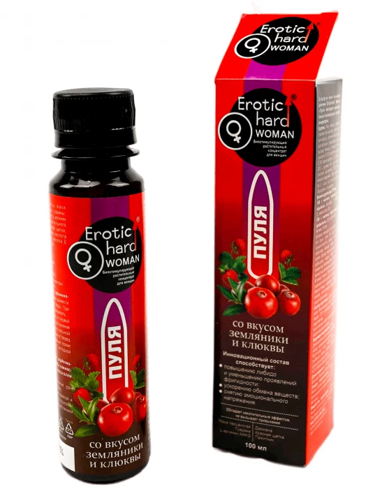 Биостимулирующий концентрат для женщин Erotichard «Пуля» земляника-клюква