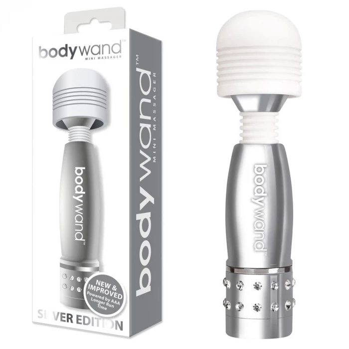 Вибратор мини-ванд с кристаллами BodyWand BW124