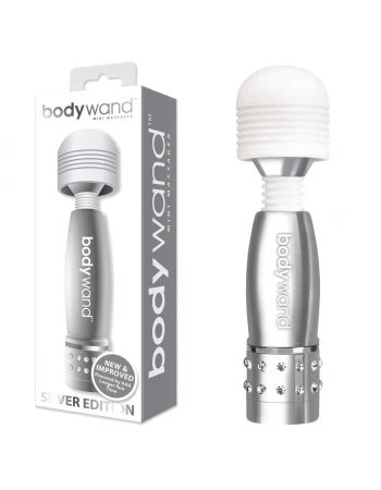 Вибратор мини-ванд с кристаллами BodyWand BW124