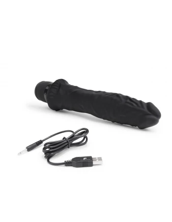 Вибратор массажер Girthy Realistic Vibrator черный PowerCocks PC-001-BLK