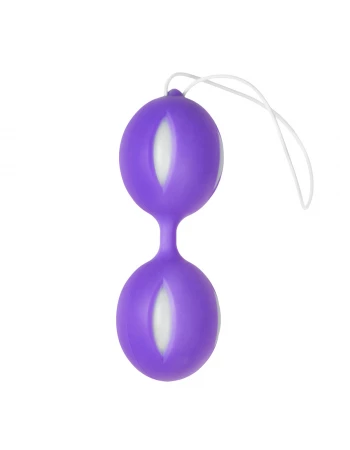Шарики Кегеля вагинальные фиолетовые с белыми вставками Wiggle Duo Kegel Ball EasyToys Шарики Кегеля вагинальные фиолетовые с белыми вставками Wiggle Duo Kegel Ball EasyToys