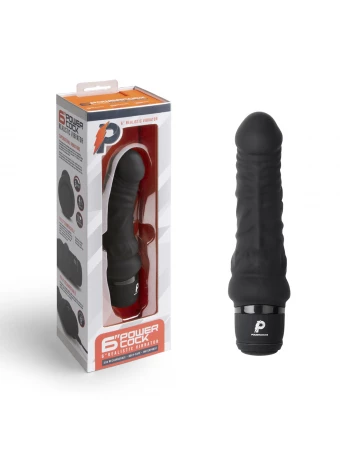 Вибратор массажер Realistic Vibrator черный PowerCocks PC-004-BLK