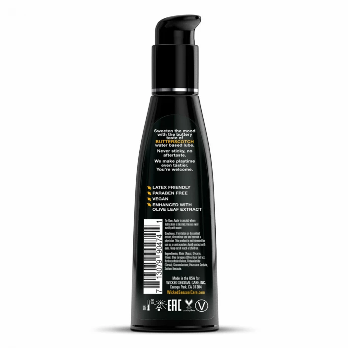 Лубрикант со вкусом ириски WICKED AQUA Butterscotch 120 мл
