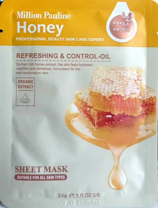 Тканевая маска увлажняющая и питательная с медом Million Pauline Honey