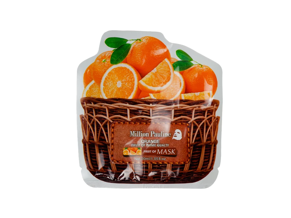 Тканевая маска увлажняющая с апельсином Million Pauline