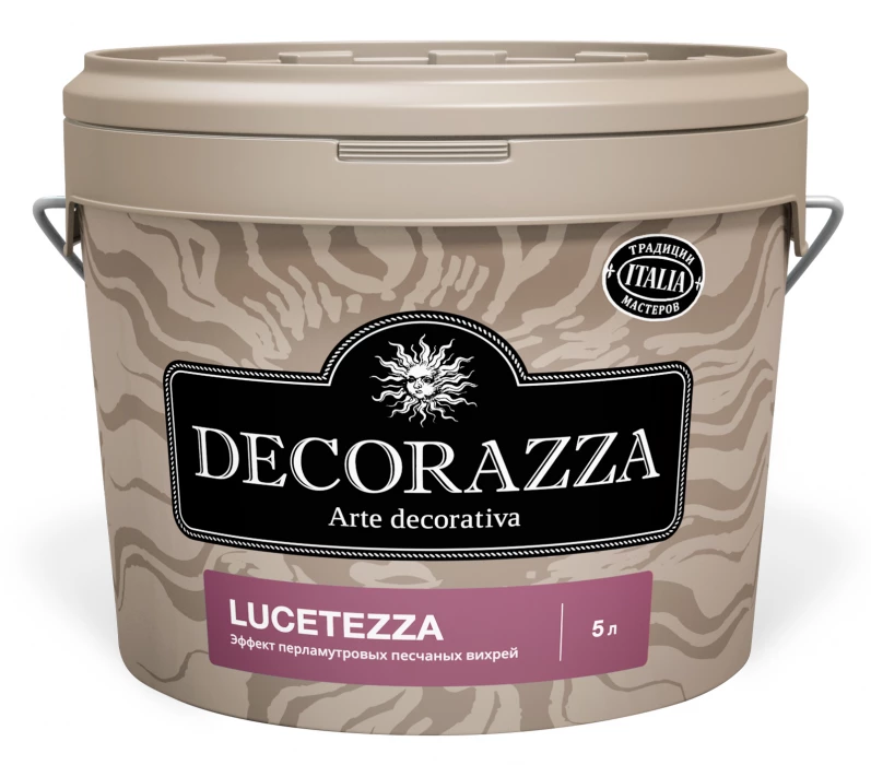 Декоративная краска эффект песка Decorazza Lucetezza Argento (Декораза Лучитеза) LC 001 5 л