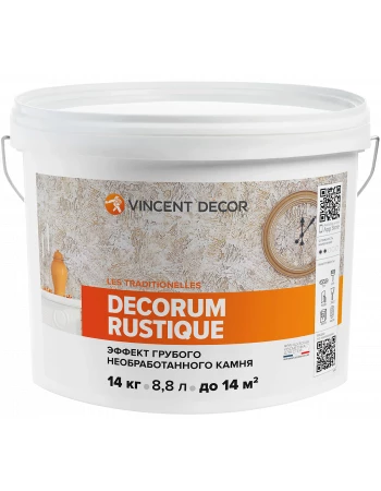 Декоративная штукатурка Decorum Rustique (Декорум Рустик) эффект грубого необработанного камня 14 кг