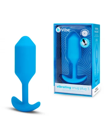 Анальная пробка для ношения с вибрацией Vibrating Snug Plug 3 B-Vibe BV-035-BLU Анальная пробка для ношения с вибрацией Vibrating Snug Plug 3 B-Vibe BV-035-BLU