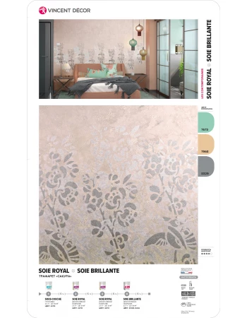 Декоративное покрытие Vincent Soie Royal (Суа Руаяль) матовый перламутровый шёлк 1 л