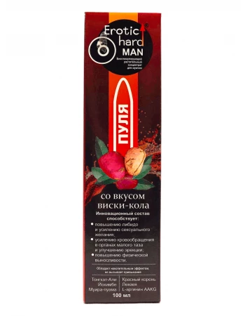 Биостимулирующий концентрат для мужчин Erotichard «Пуля» виски-кола