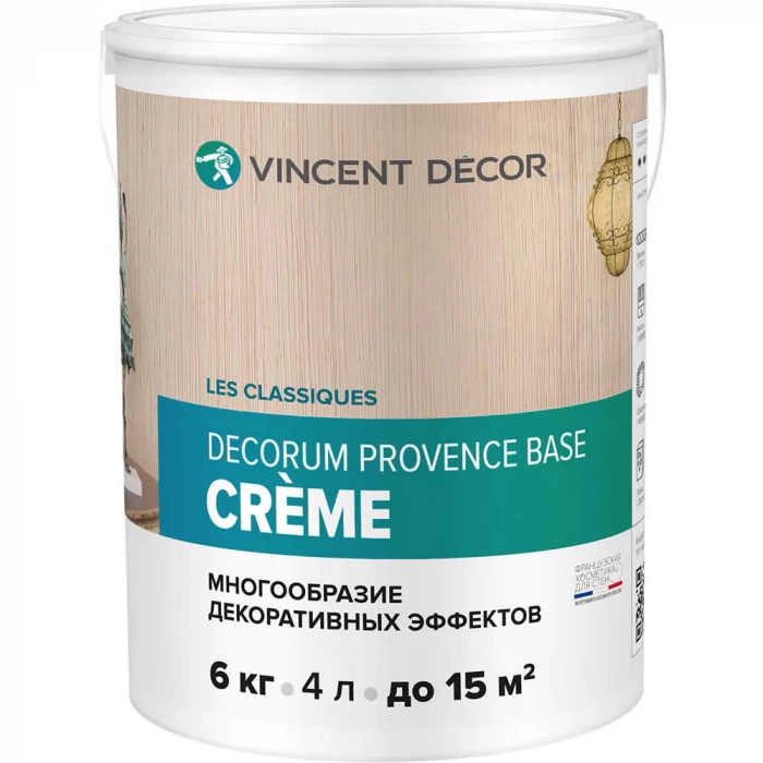 Структурное покрытие Vincent Decor Decorum Provence base Crème (Декорум Прованс база Крем) 6 кг