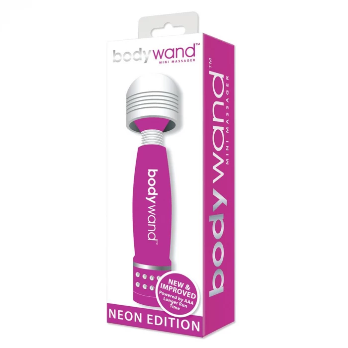 Вибратор мини-ванд с кристаллами Neon Edition BodyWand BW118