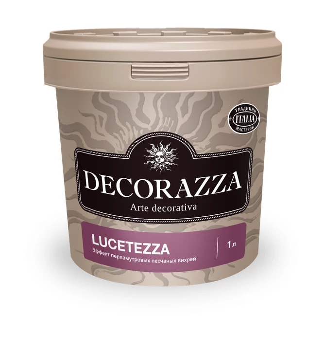 Декоративная краска эффект песка Decorazza Lucetezza Argento (Декораза Лучитеза) LC 001 1 л