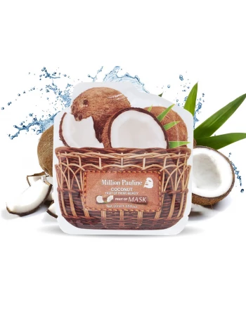 Тканевая маска увлажняющая с кокосом Million Pauline