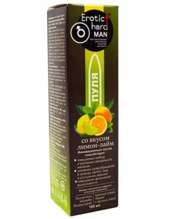Биостимулирующий концентрат для мужчин Erotichard «Пуля» лимон-лайм