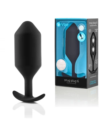Анальная пробка для ношения с вибрацией Snug Plug 6 b-Vibe BV-029-BLK