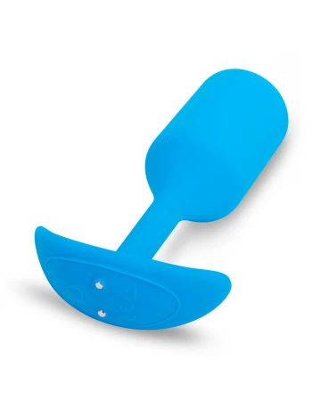 Анальная пробка для ношения с вибрацией Vibrating Snug Plug 3 B-Vibe BV-035-BLU