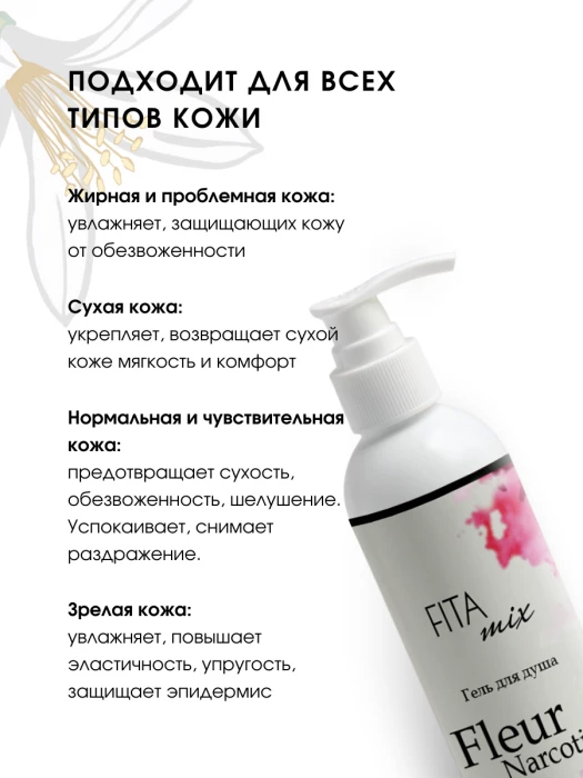 Гель для душа по мотивам аромата Fler Narcotic