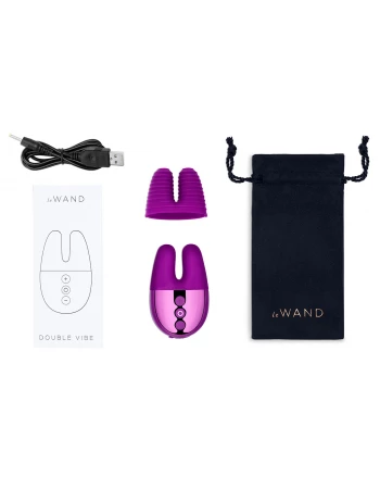Вибратор для стимуляции клитора с двойной вибрацией Double Vibe Le Wand LW-035-CHR
