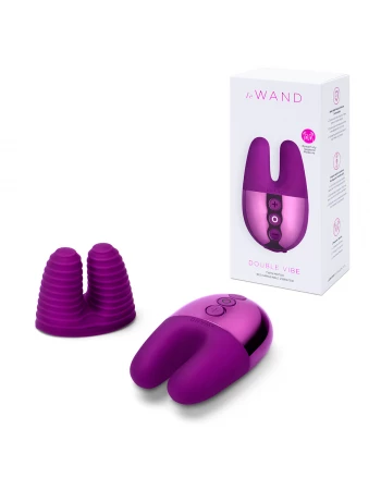 Вибратор для стимуляции клитора с двойной вибрацией Double Vibe Le Wand LW-035-CHR