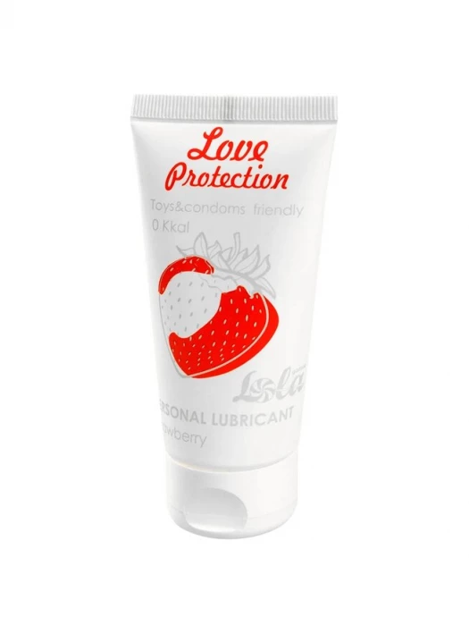 Лубрикант съедобный со вкусом клубники Lola Games Love Protection 50 мл 1831-01lola