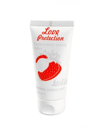 Лубрикант съедобный со вкусом клубники Lola Games Love Protection 50 мл 1831-01lola