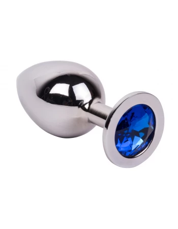 Анальная пробка из стали с синим кристаллом BLUE SPACE Erotic Fantasy EF-HM-011