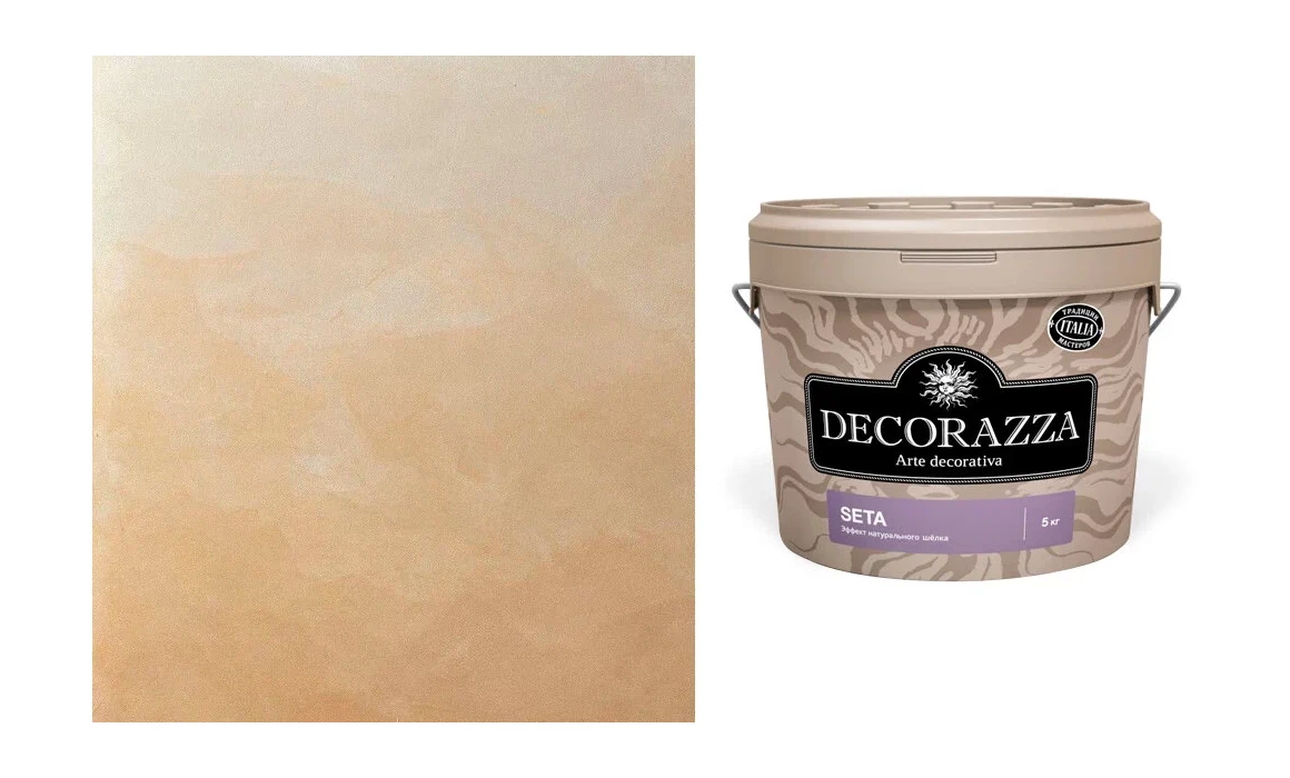 Декоративная краска натуральный шелк Decorazza Seta Oro (Декораза Сета) ST 800 1 кг