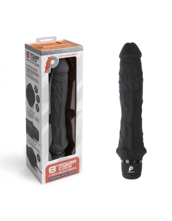 Вибратор массажер Girthy Realistic Vibrator черный PowerCocks PC-001-BLK