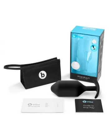 Анальная пробка для ношения с вибрацией Snug Plug 6 b-Vibe BV-029-BLK Анальная пробка для ношения с вибрацией Snug Plug 6 b-Vibe BV-029-BLK