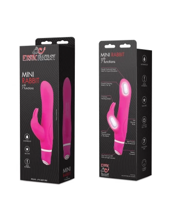 Вибратор кролик для точки G и стимуляции клитора с 7 функциями Erotic Fantasy HT-R5-PNK