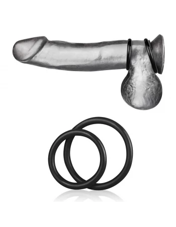 Кольца силиконовые 2 шт. диаметр 4 и 5 см SILICONE COCK RING SET BlueLine Кольца силиконовые 2 шт. диаметр 4 и 5 см SILICONE COCK RING SET BlueLine