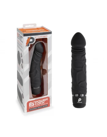 Вибратор массажер Girthy Realistic Vibrator черный PowerCocks PC-003-BLK