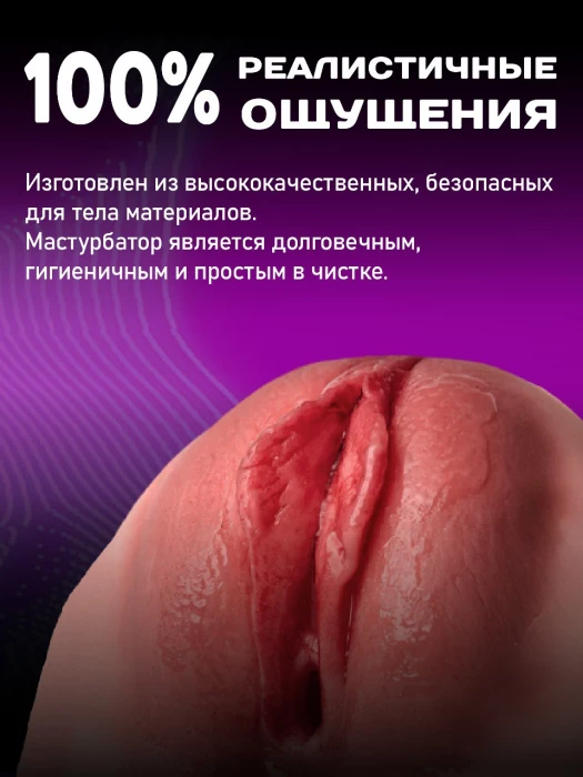 Мастурбатор реалистичный вагина и попка, эффект натуральной кожи