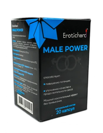Капсулы для повышения потенции у мужчин Erotichard Male Power, 20 капсул Капсулы для повышения потенции у мужчин Erotichard Male Power, 20 капсул