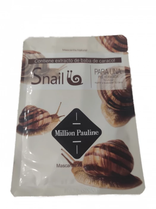 Тканевая маска с муцином улитки Snail natural mask Million Pauline